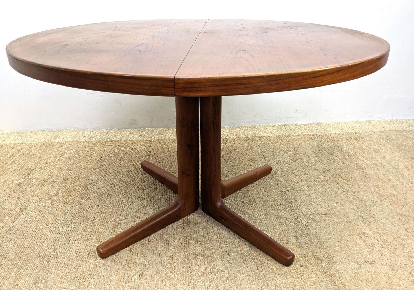Danish Modern Round Teak Dining Table. No Leaves. (1 of 10)