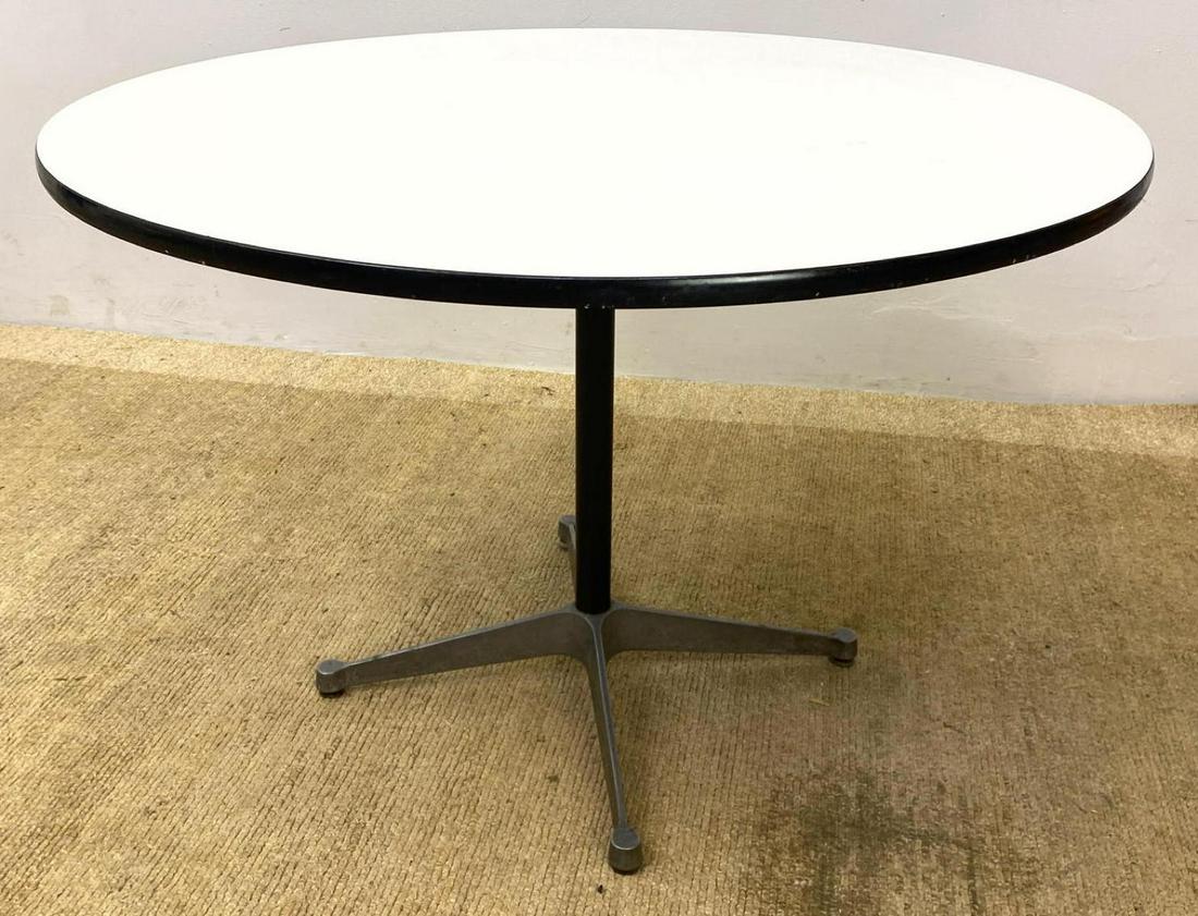 Eames Herman Miller Round Dining Work Table.  White lam (1 of 7)