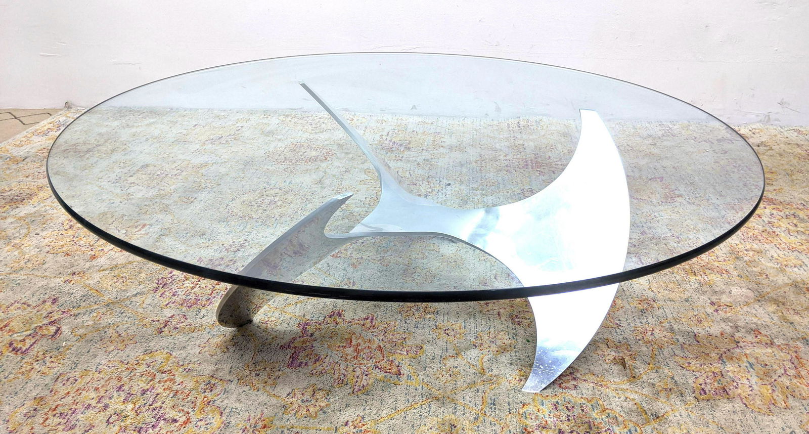 Knut Hesterberg Propeller Table.  Aluminum and Glass. (1 of 13)