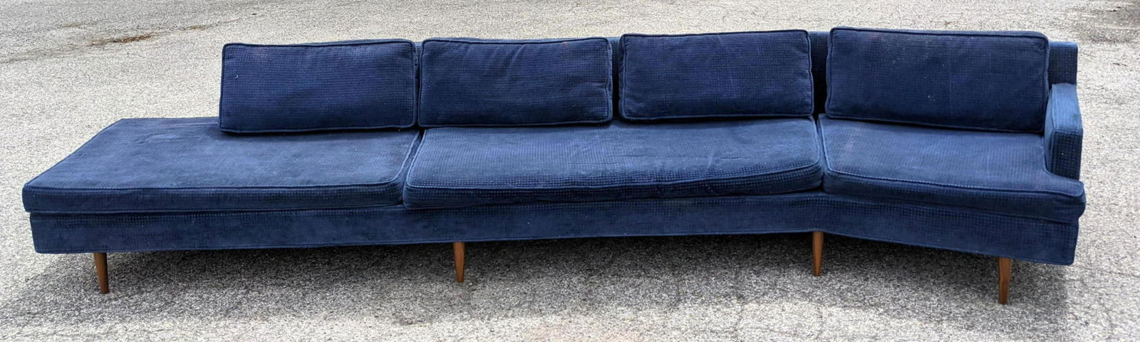 HARVEY PROBBER Angle Sofa Couch. Blue Upholstered Moder (1 of 18)