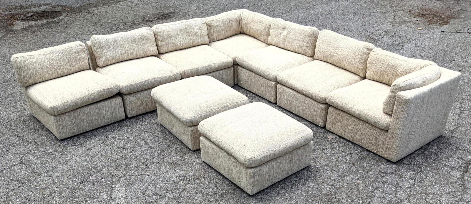 9pc MILO BAUGHMAN Sectional Seating Sofa. Modernist Pit (1 of 18)