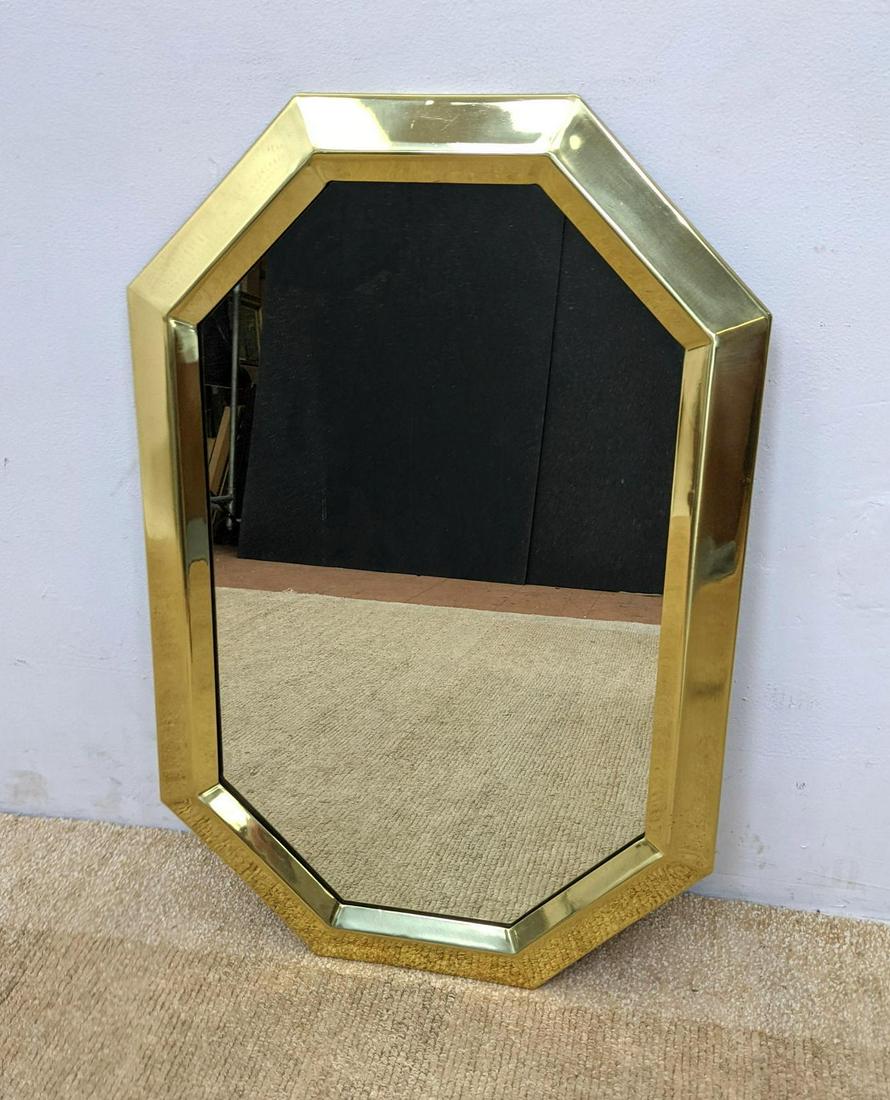 Brass Frame Mid Century Modern Wall Mirror. Angled Fram (1 of 8)