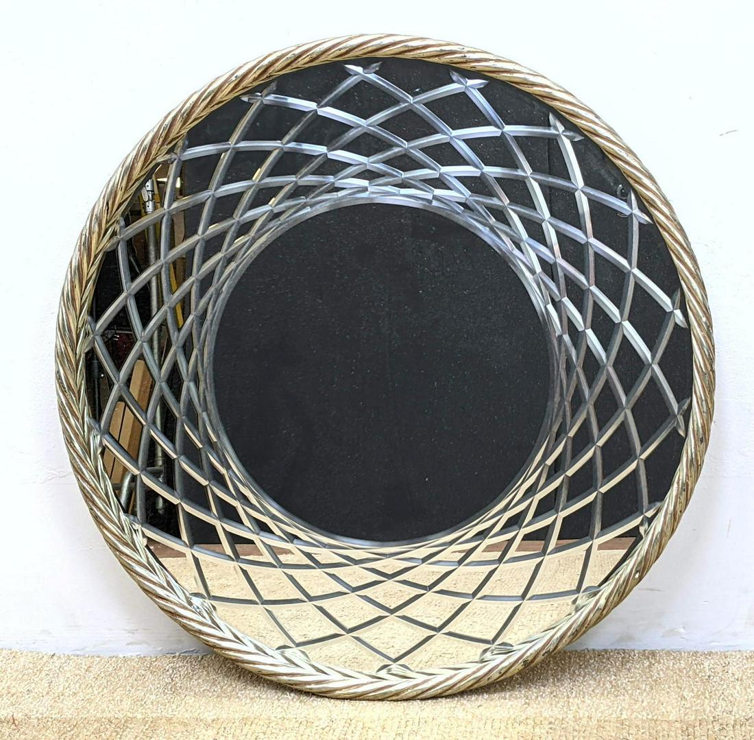 Decorative Cut Frame Wall Mirror with Metal Rope Frame. (1 of 8)