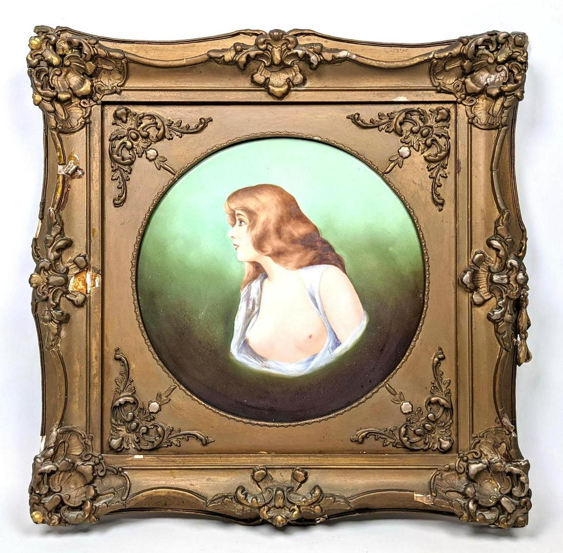 LIMOGES France Painted Porcelain Plaque. Artist Signed. (1 of 11)