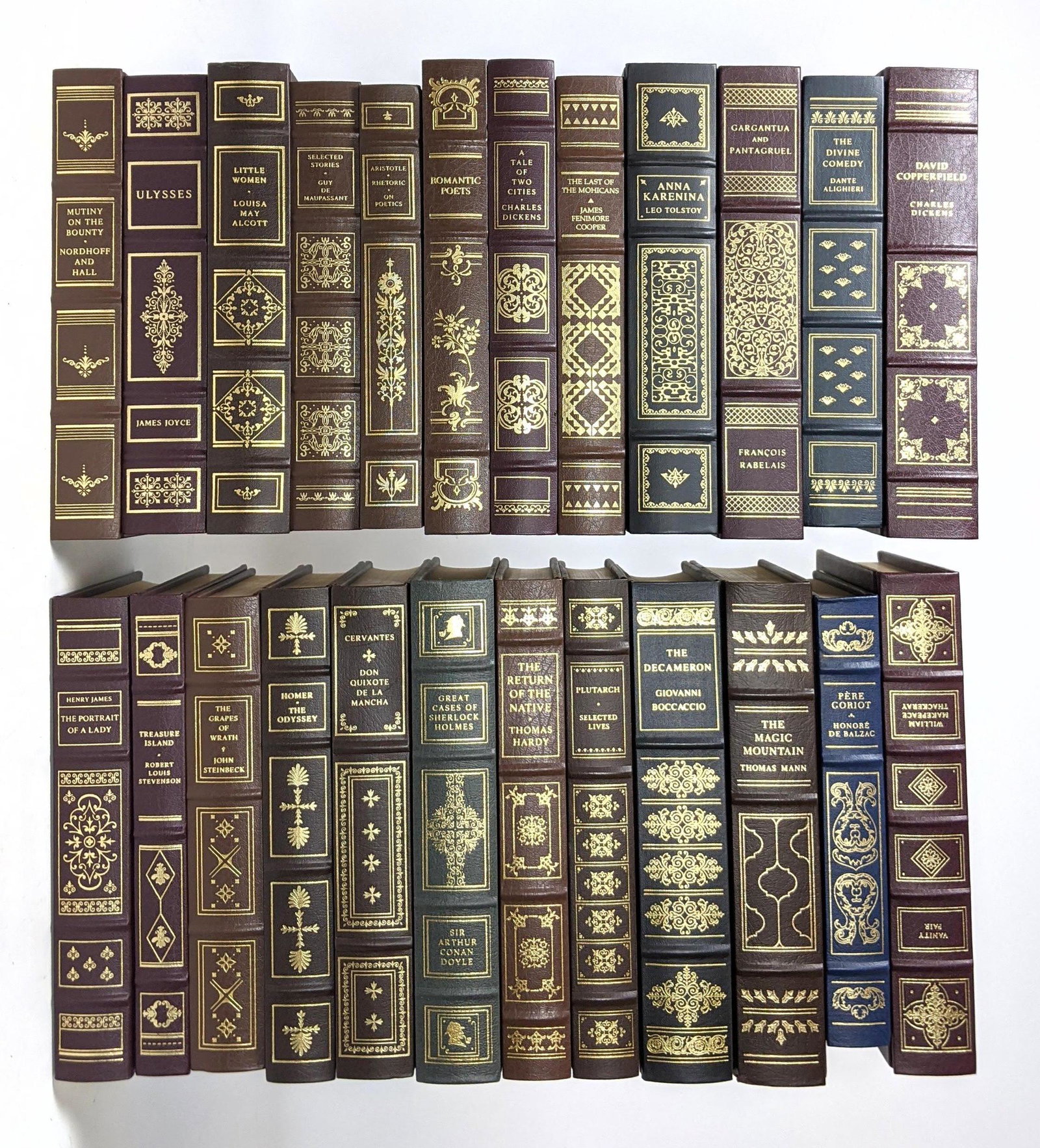 Set 24 Franklin Library Leather Bound Books. Gold Leaf (1 of 13)