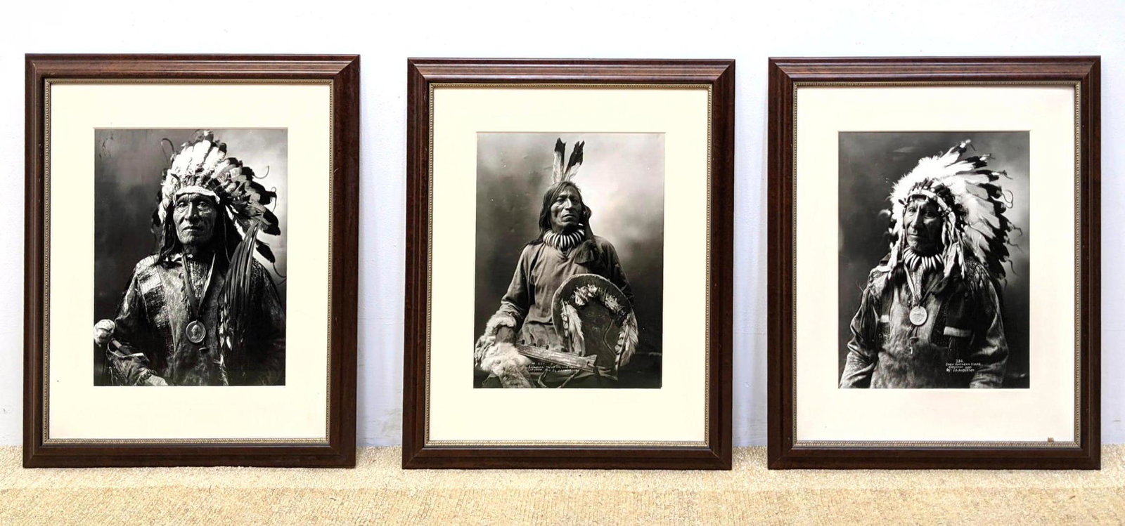 3pc J.A. ANDERSON c. 1900 Photographs. Native American (1 of 13)