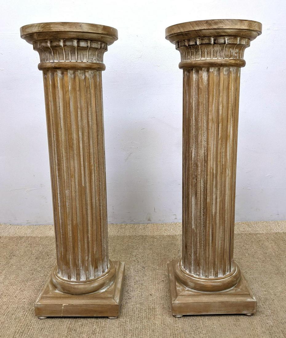 Pair Column Form Pedestal Fern Stands. Made in Italy. (1 of 9)