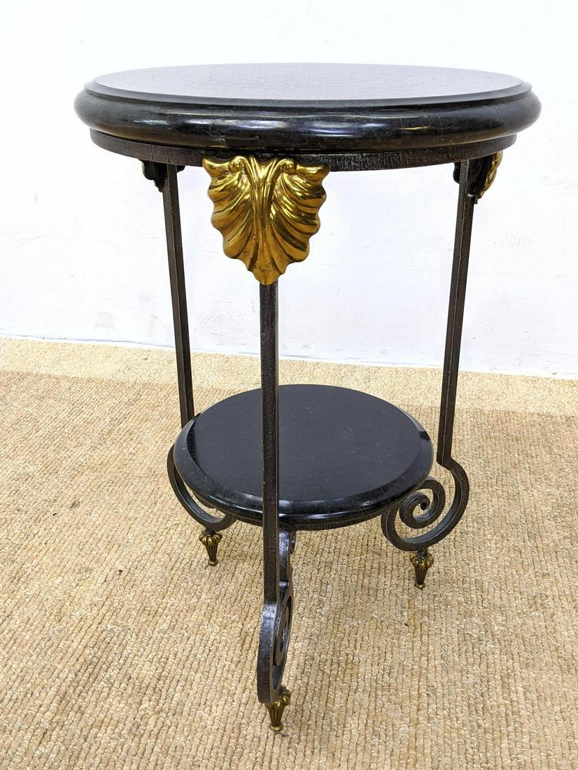 MAITLAND SMITH Two Tier Side Table Gueridon.  Black met (1 of 13)