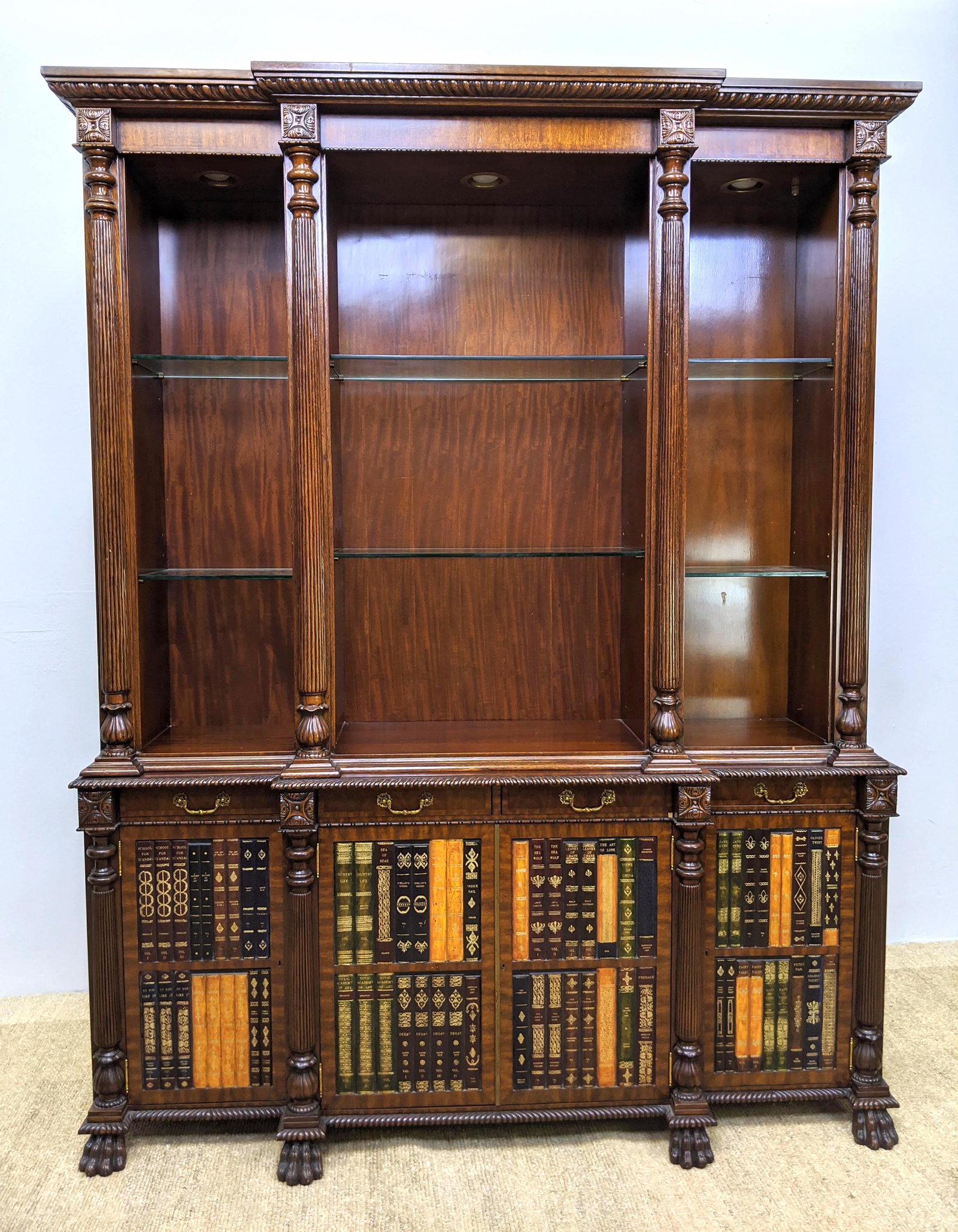 MAITLAND SMITH Breakfront. Lower doors with Leather Bou (1 of 19)