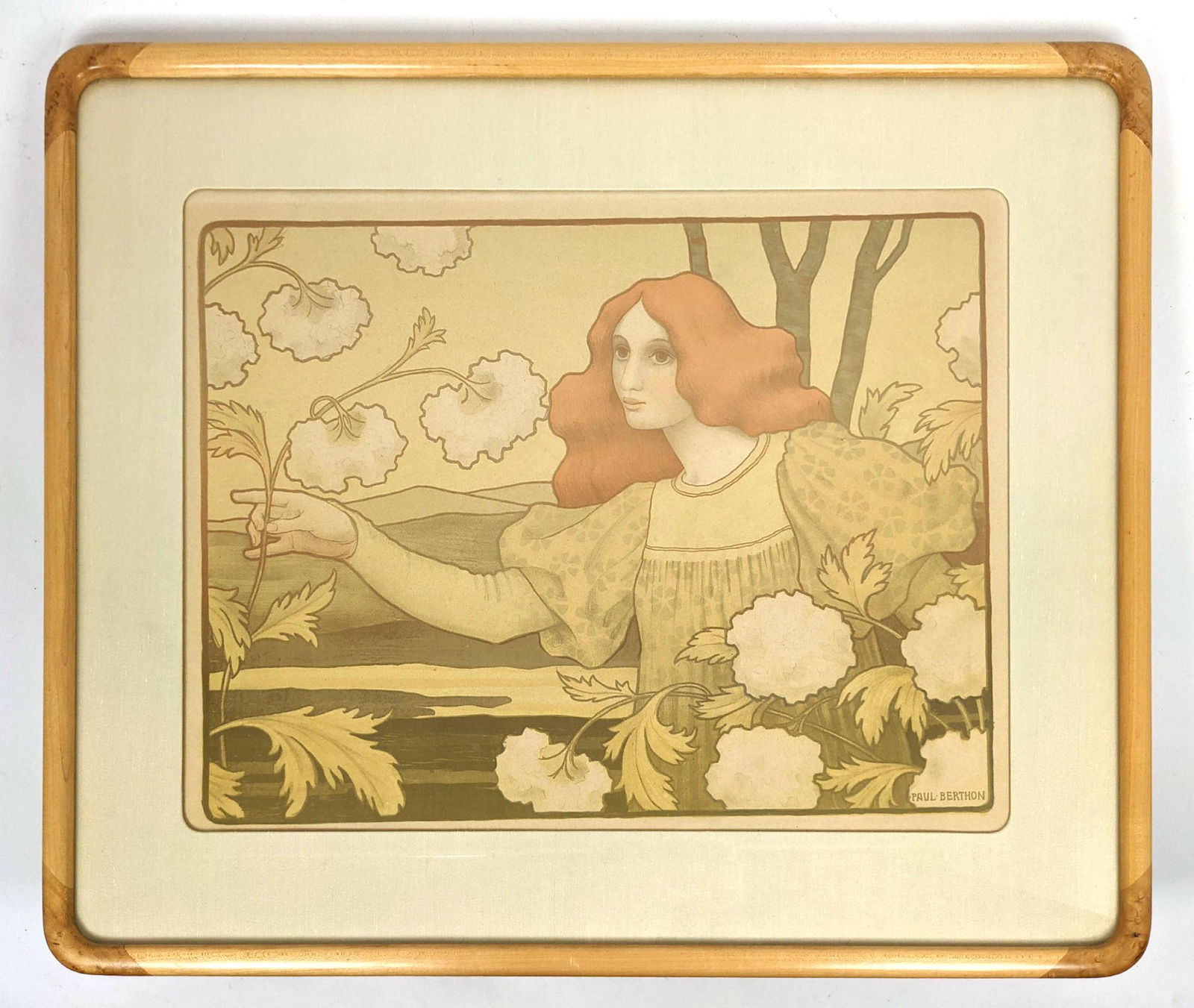 PAUL BERTHON Lithograph Print. Pre-Raphaelite  Style. (1 of 10)