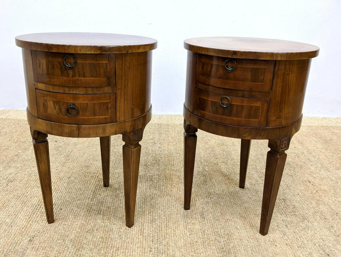 Pr Small Round Three Leg Side Tables Stands. Made in It (1 of 12)