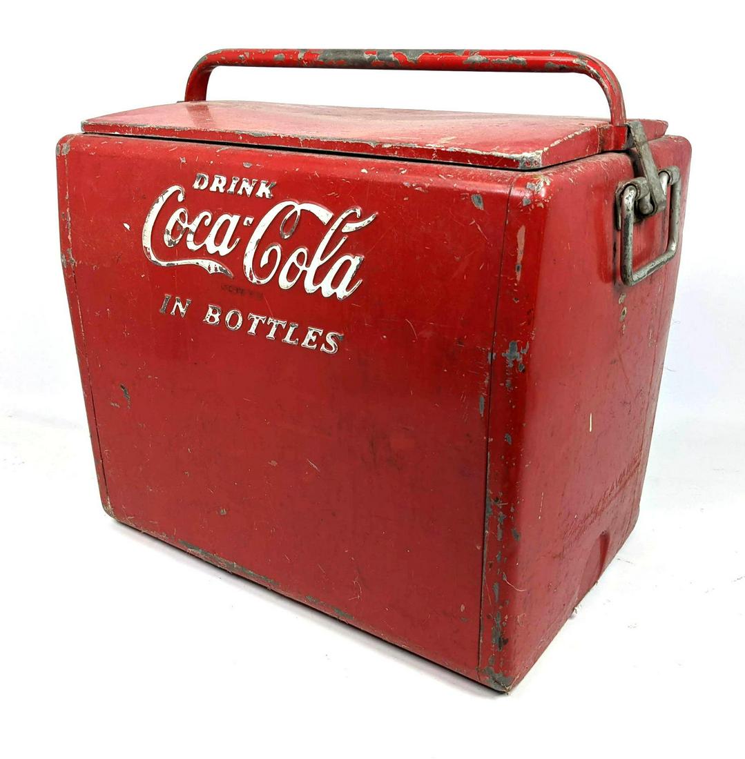 Vintage Coca Cola Double Chest Cooler Red White