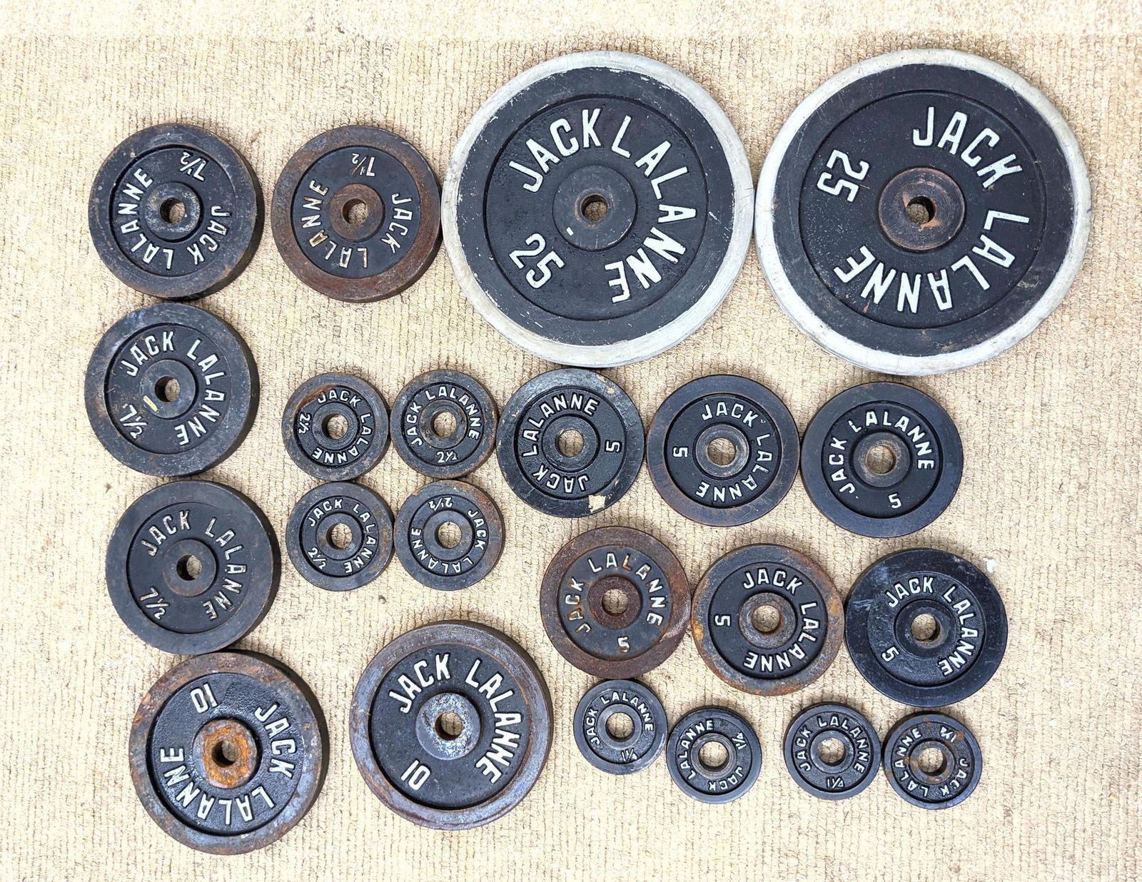 22pc 150lbs JACK LALANNE Exercise Barbell Weights. Heal (1 of 11)