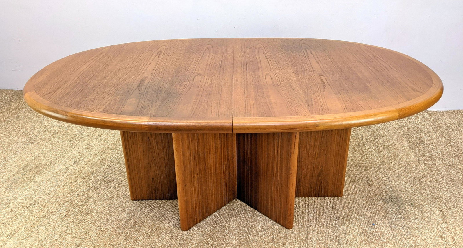 ANSAGER Danish Modern Teak Dining Table. Two 19.75" lea: ANSAGER Danish Modern Teak Dining Table. Two 19.75" leaves -- Dimensions: H: 29 inches: W: 71 inches: D: 45 inches ---