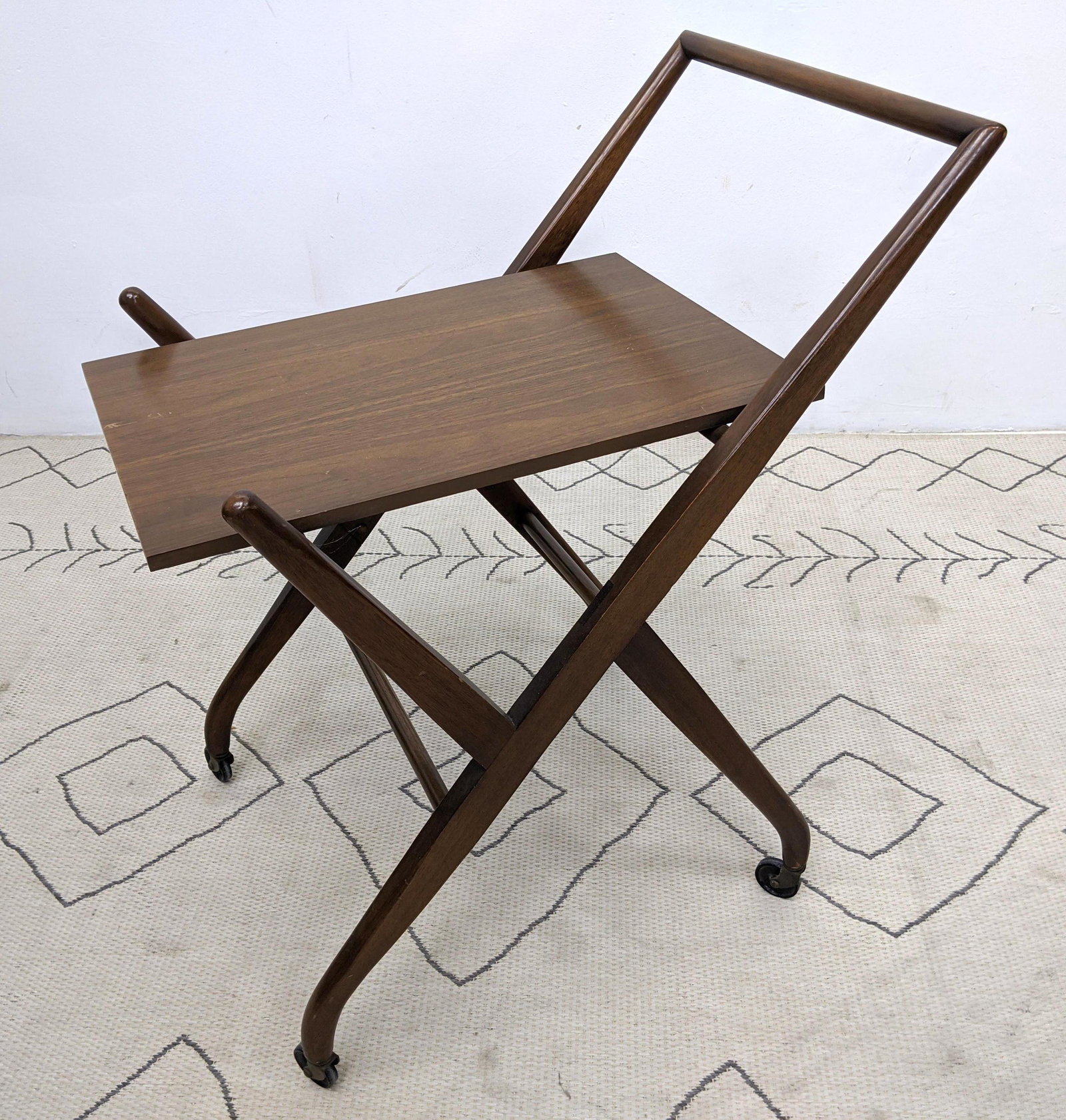 Italian Modern Bar Cart Server. Angle form.: Italian Modern Bar Cart Server. Angle form. -- Dimensions: H: 33 inches: W: 30 inches: D: 19 inches ---