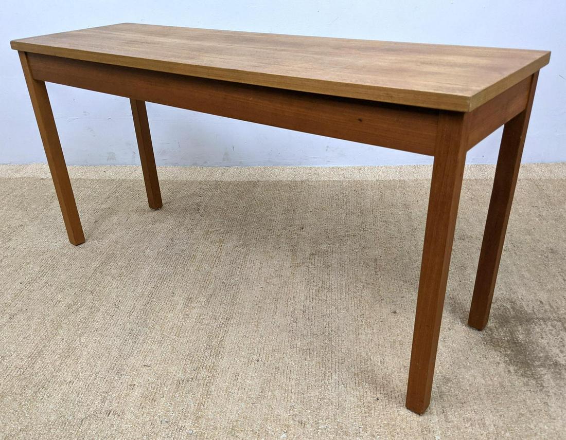 Danish Modern Teak Sofa Console Table.: Danish Modern Teak Sofa Console Table. -- Dimensions: H: 28.75 inches: W: 57.5 inches: D: 17.75 inches ---