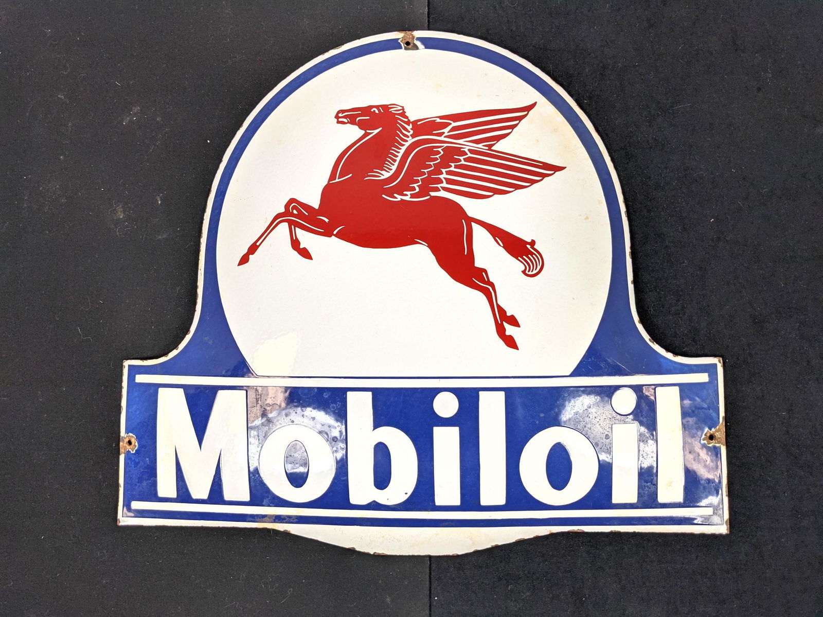 MOBIL OIL Enamel Advertising Sign. Single Sided. (1 of 10)