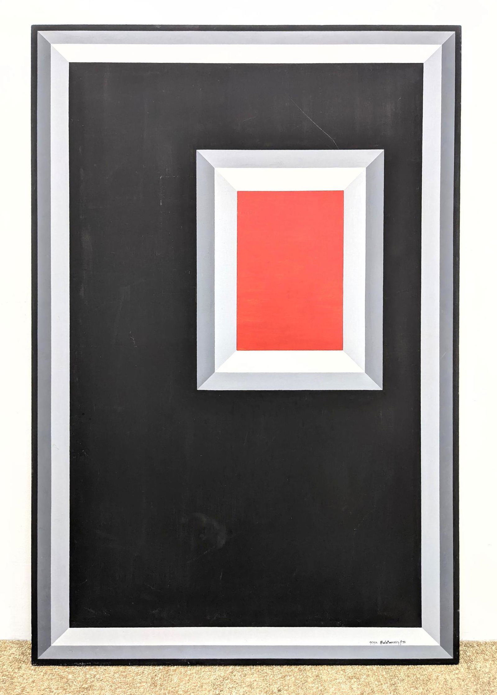 Signed Ilya Bolotowsky 71 Op Art Modernist Painting. Ge (1 of 11)