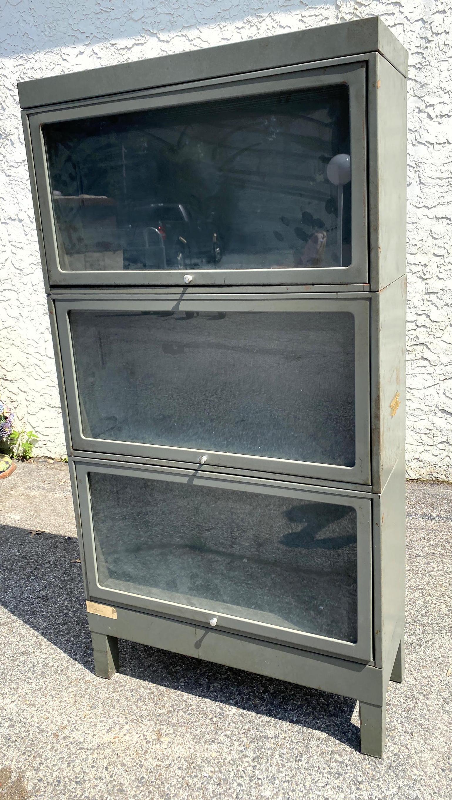 3 Part Metal Stacking Bookcase. One larger section. JEB (1 of 14)