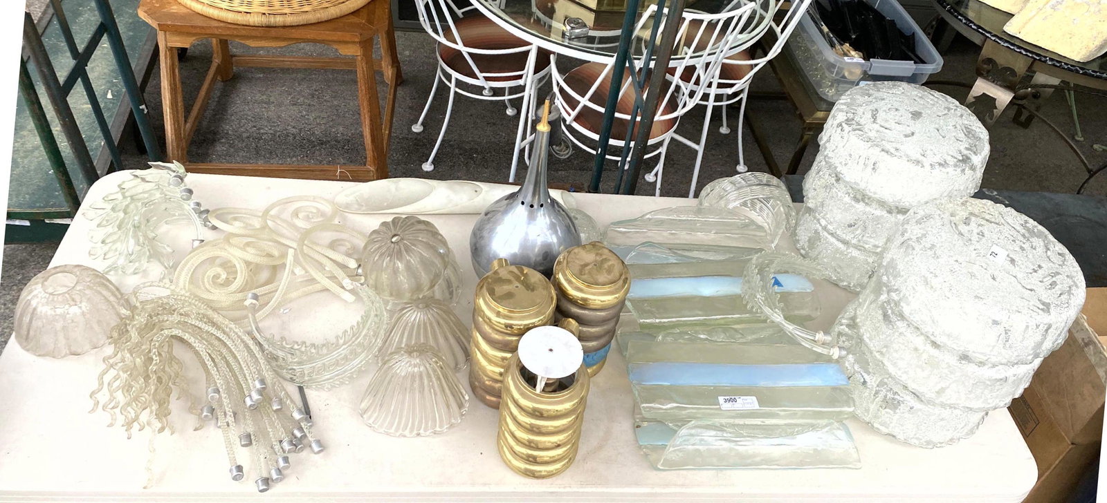 Collection of Mostly Vintage Modern Lighting Parts. Gla (1 of 12)