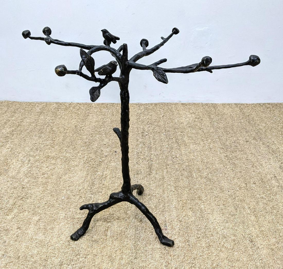 Bronze Giacometti Style Table Base. Decorated with bird (1 of 11)