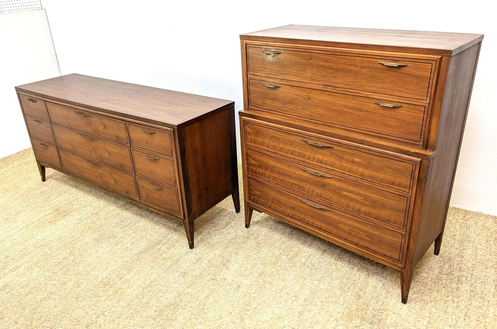 2pcs KENT COFFEY Bedroom Furniture. TEMPO. High chest a (1 of 15)