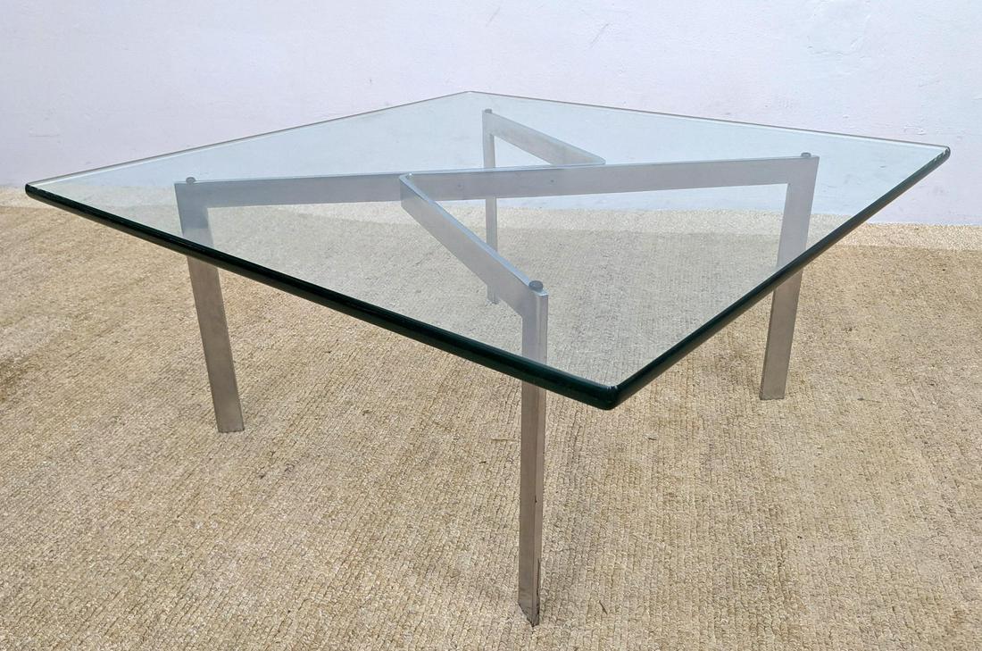 KJAERHOLM Style Coffee Cocktail Table.  Thick glass top (1 of 10)