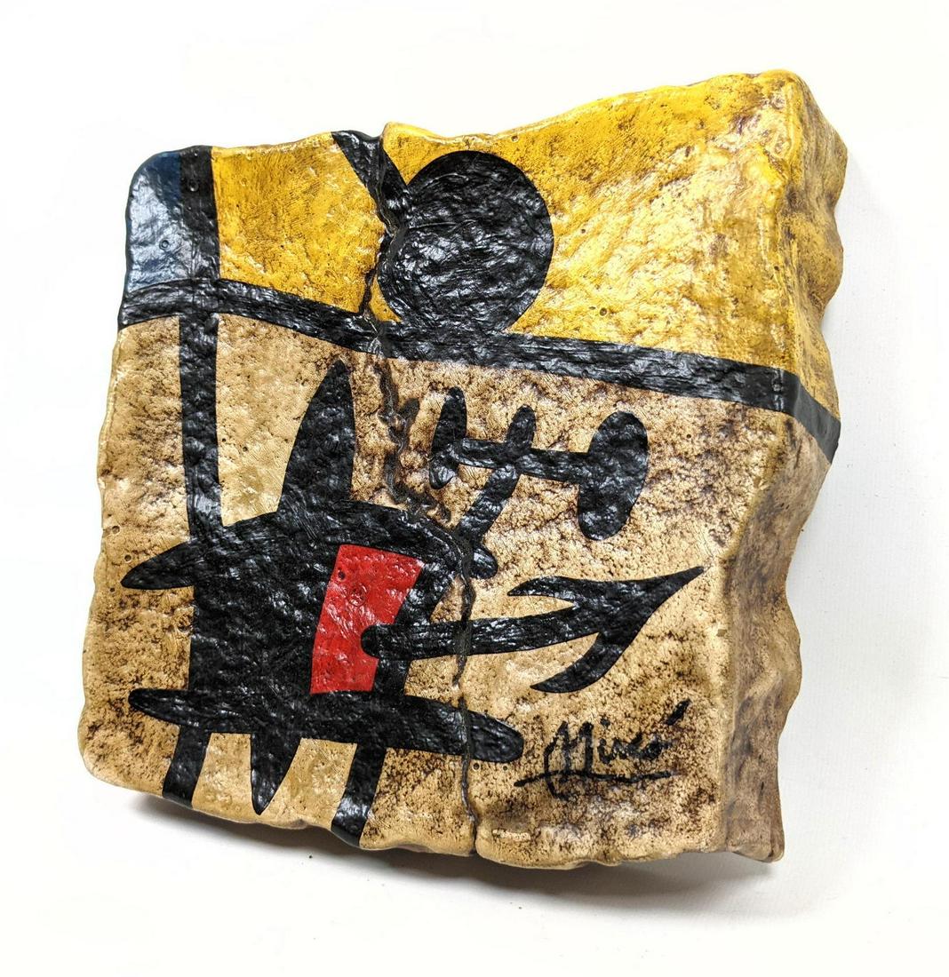 Inspired by Joan Miro Modernist Abstract Plaque. Molded (1 of 11)