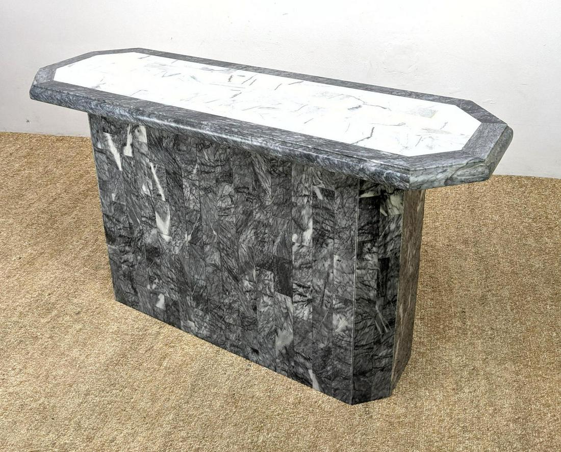 Gray and White Marble Hall Console Table. Marble hollow (1 of 12)