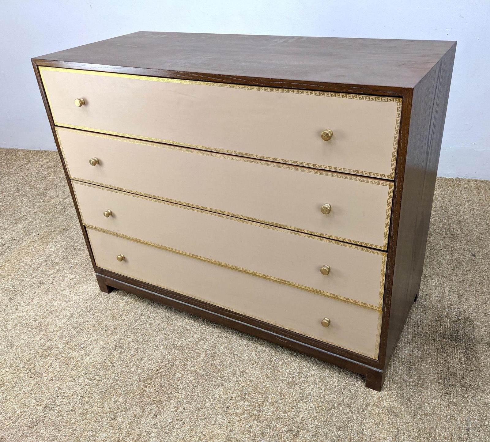 Tommi Parzinger Style Chest Dresser. Limed Oak Modernis (1 of 8)