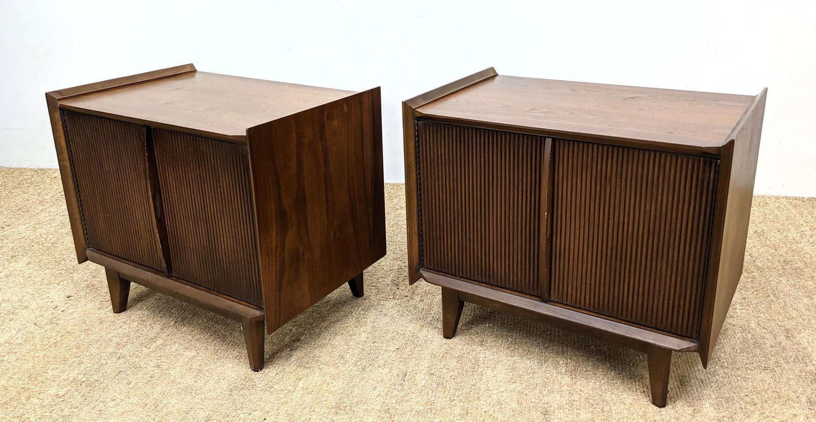 Pair LANE Side Table Night Stands. 2 door. (1 of 11)
