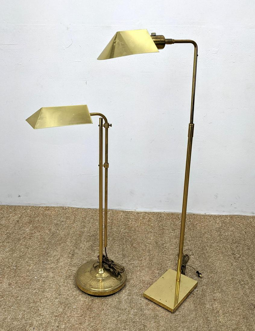 2 Mid Century Modern  Brass tone Floor Lamps. (1 of 15)