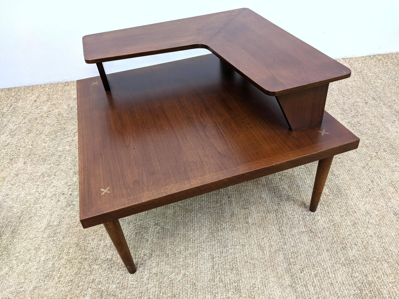 Stepped Double Tier Side End Table. Modernist Table wit (1 of 12)