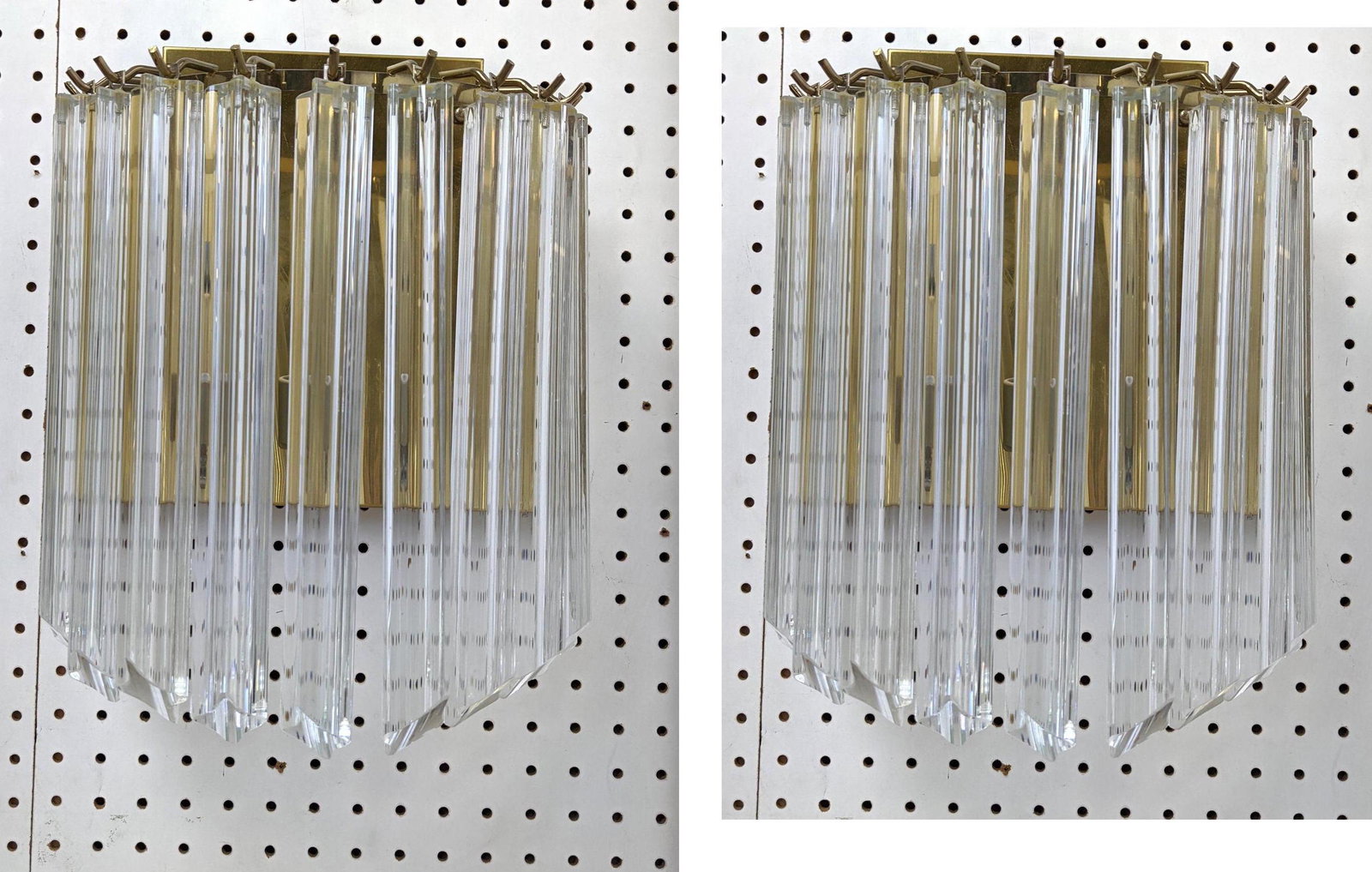 Pr Modernist Venini style Dangle Prisms Wall Sconces. F (1 of 15)