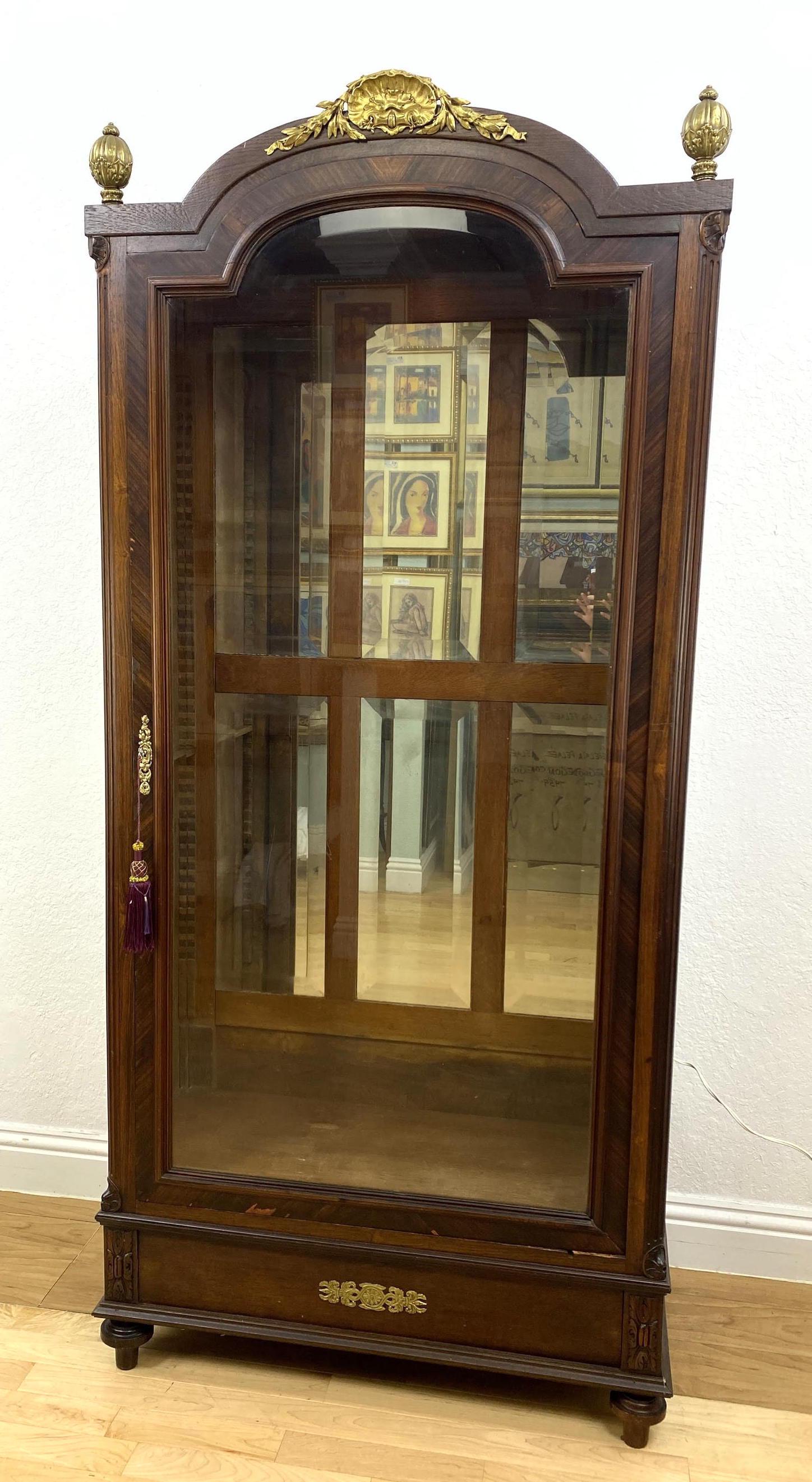 Antique French Style Display Cabinet with Glass Shelves (1 of 18)