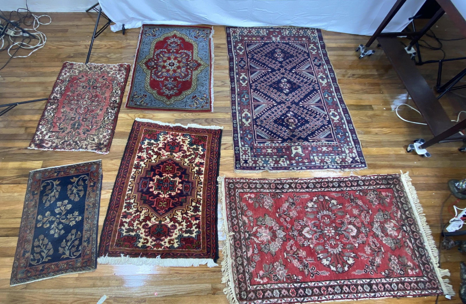 5'3" x 3'2" Lot of 6  Oriental Rugs Carpets. Some handm (1 of 14)
