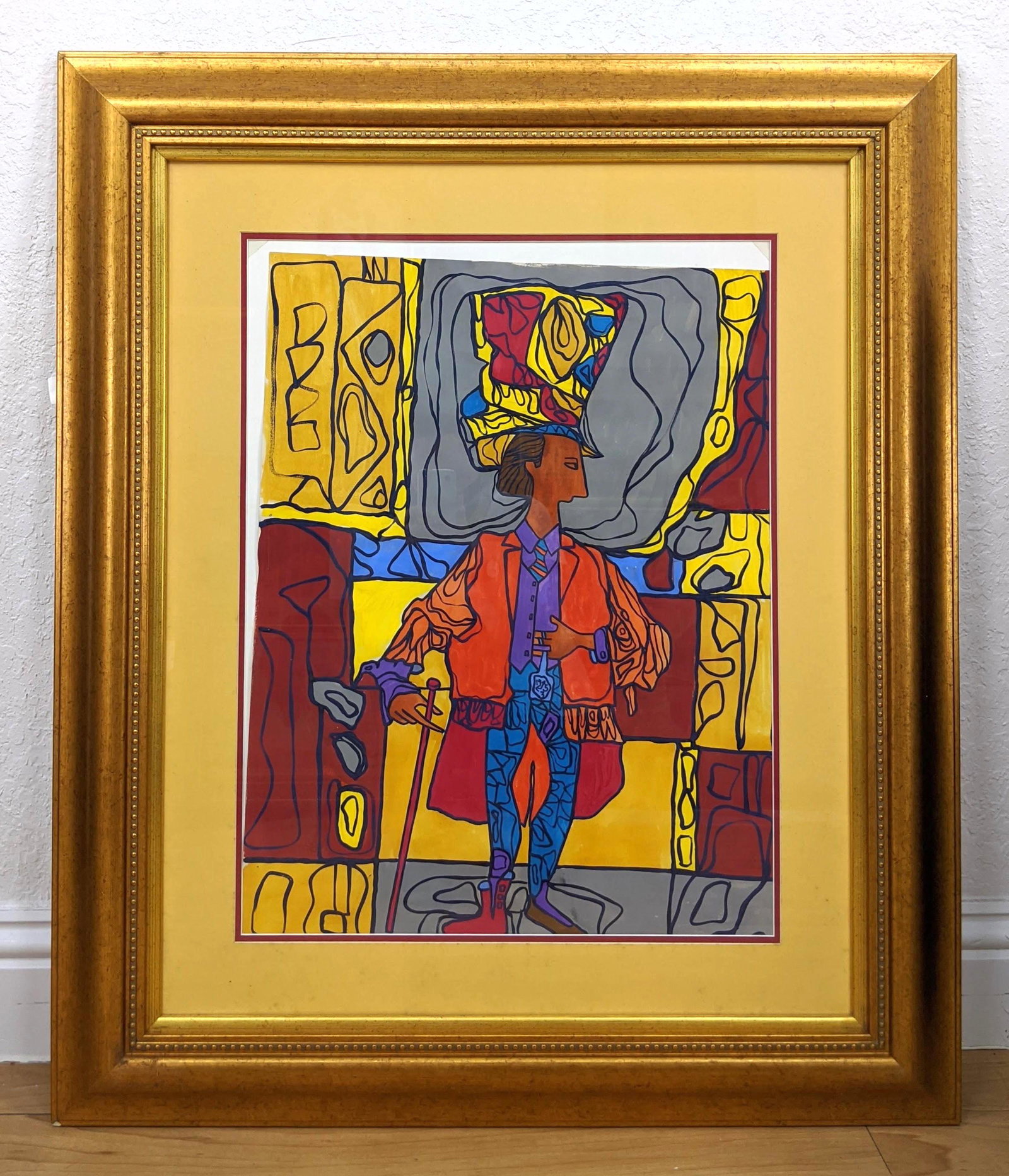In the style of CUNDO BERMUDEZ Painting on Paper. ÔChu: In the style of CUNDO BERMUDEZ Painting on Paper. ÔChulo habaneroÕ. Colorful image of man. Framed under glass. This is being offered as 'IN THE STYLE OF'. We do not believe this to be authentic. Ple
