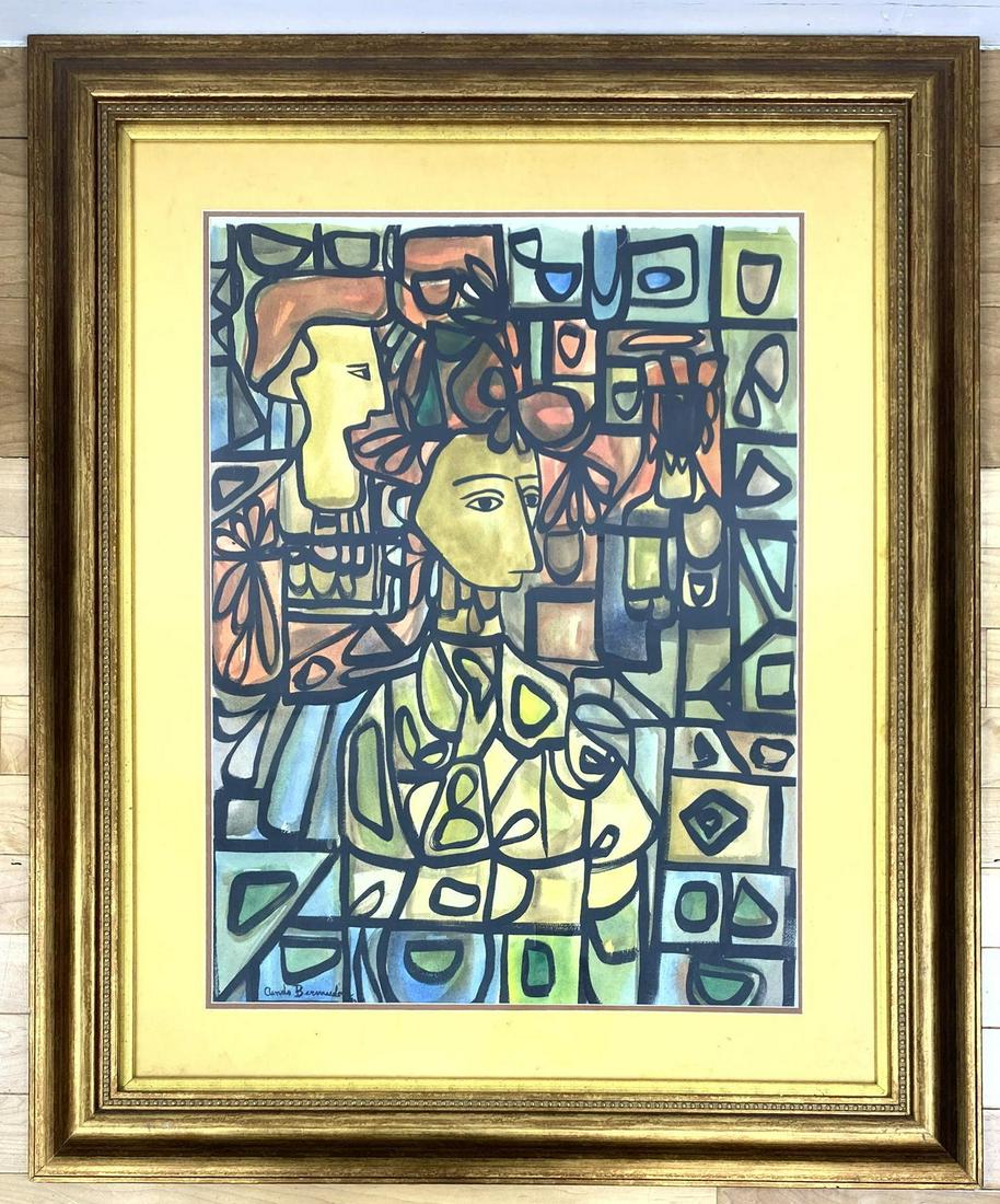 In the style of CUNDO BERMUDEZ PaintingThis is being: In the style of CUNDO BERMUDEZ PaintingThis is being offered as 'IN THE STYLE OF'. We do not believe this to be authentic. Please bid on this as an artistic interpretation of this artist's work and no