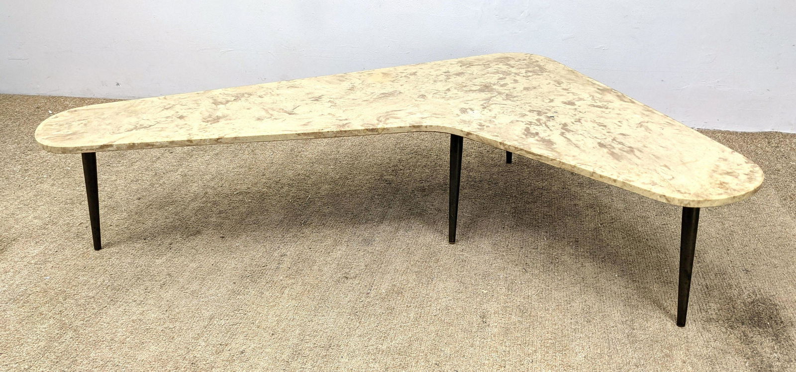 Italian Style Boomerang Table. Composite top with brass (1 of 19)