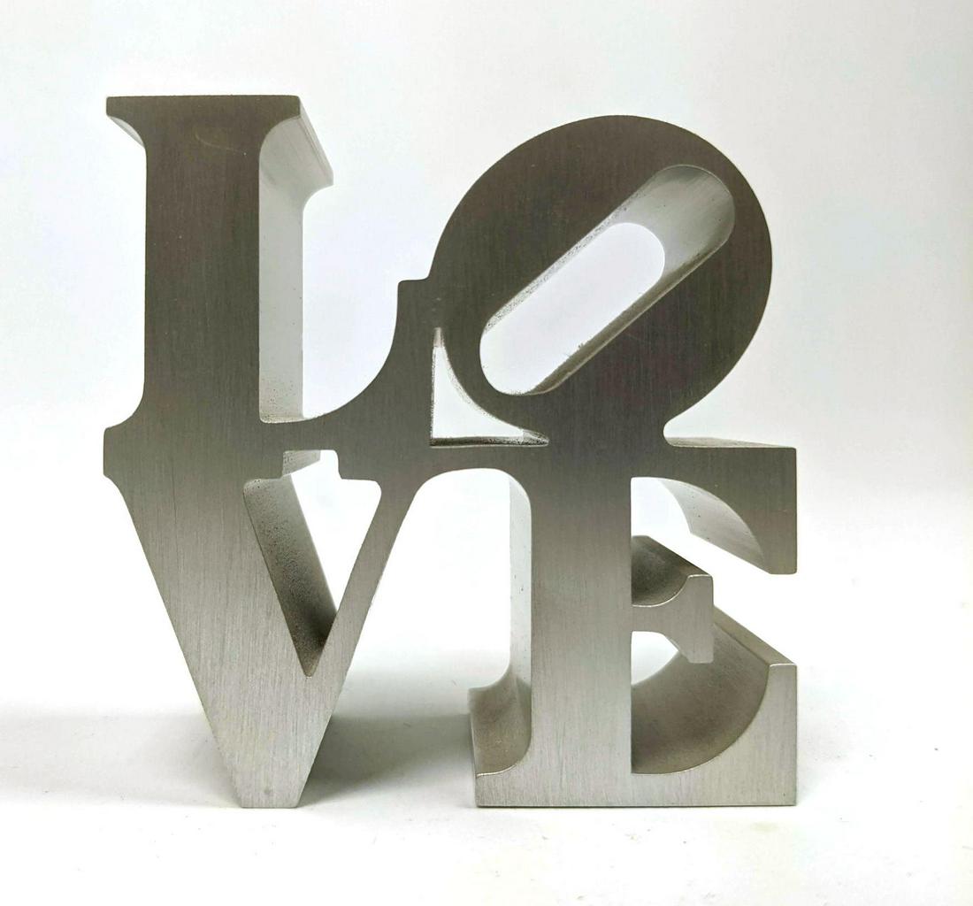 Silver Tone Mini LOVE Sculpture. After Robert Indiana. (1 of 7)