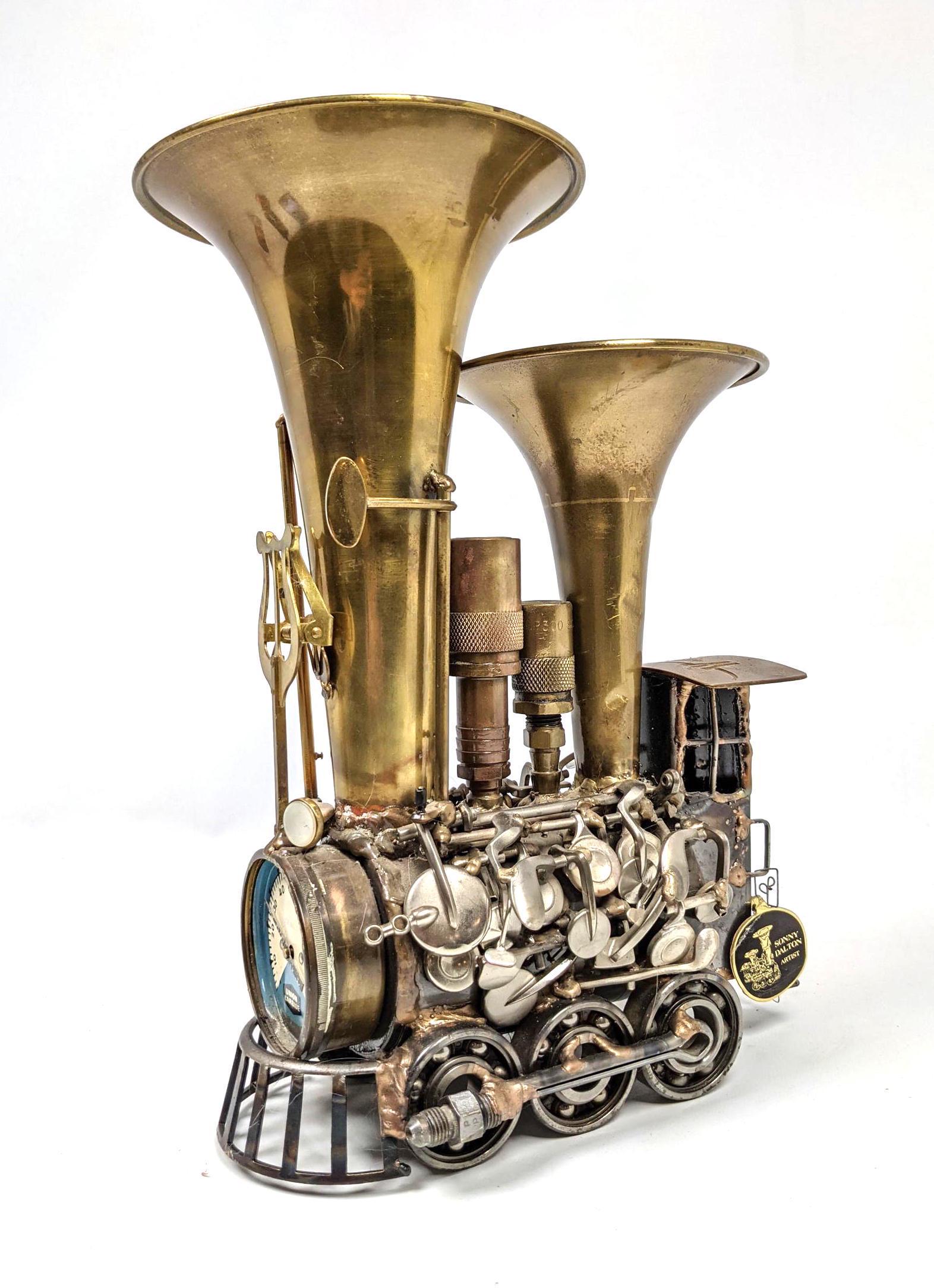 SONNY DALTON Found Object Train Sculpture. Musical inst (1 of 13)