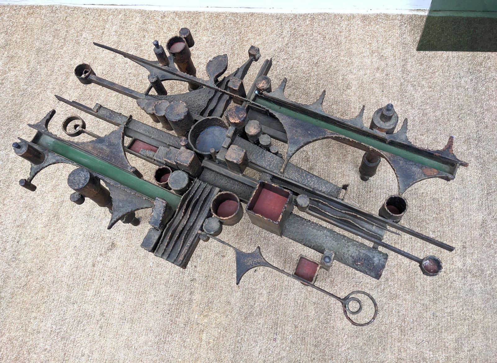 AZZURRINI TONINO 1978 Brutalist Steel Coffee table. Wel (1 of 20)