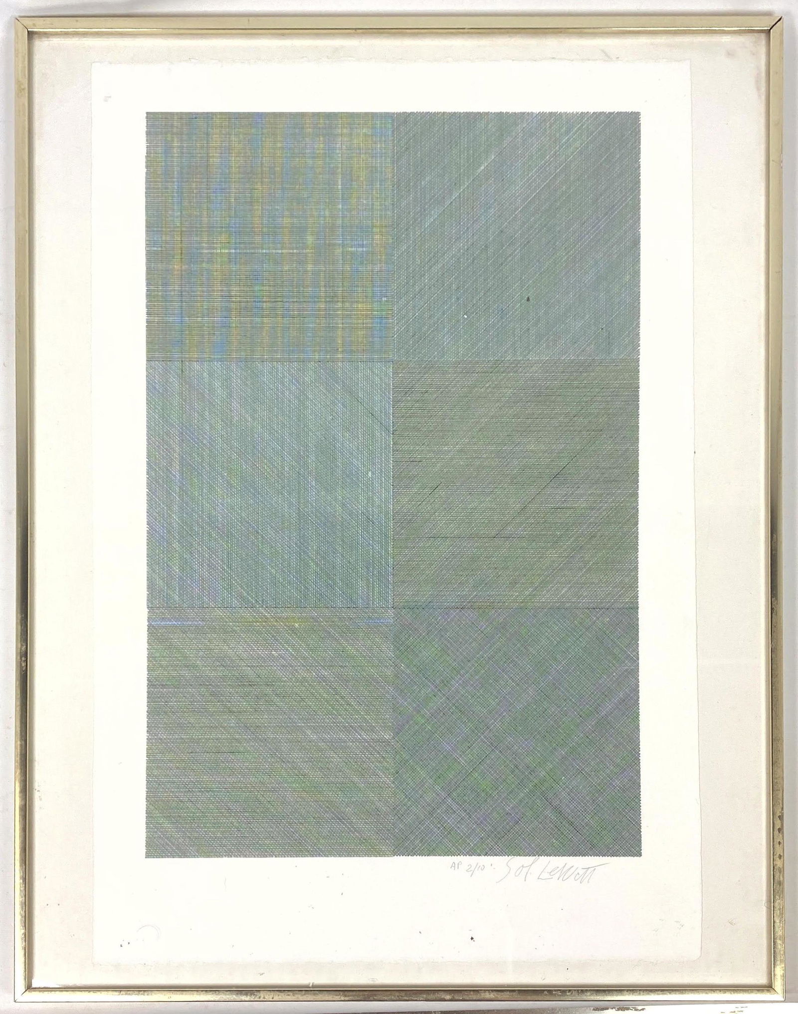 SOL LEWITT Artist's Proof Print.  Composed of six squar (1 of 8)