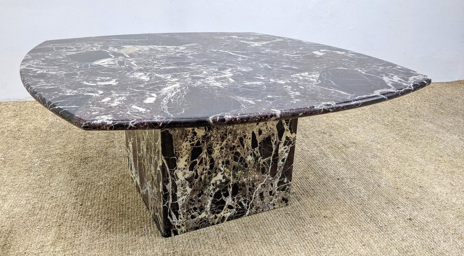 Modern Marble Cocktail Coffee Table. Marble pedestal ba (1 of 16)
