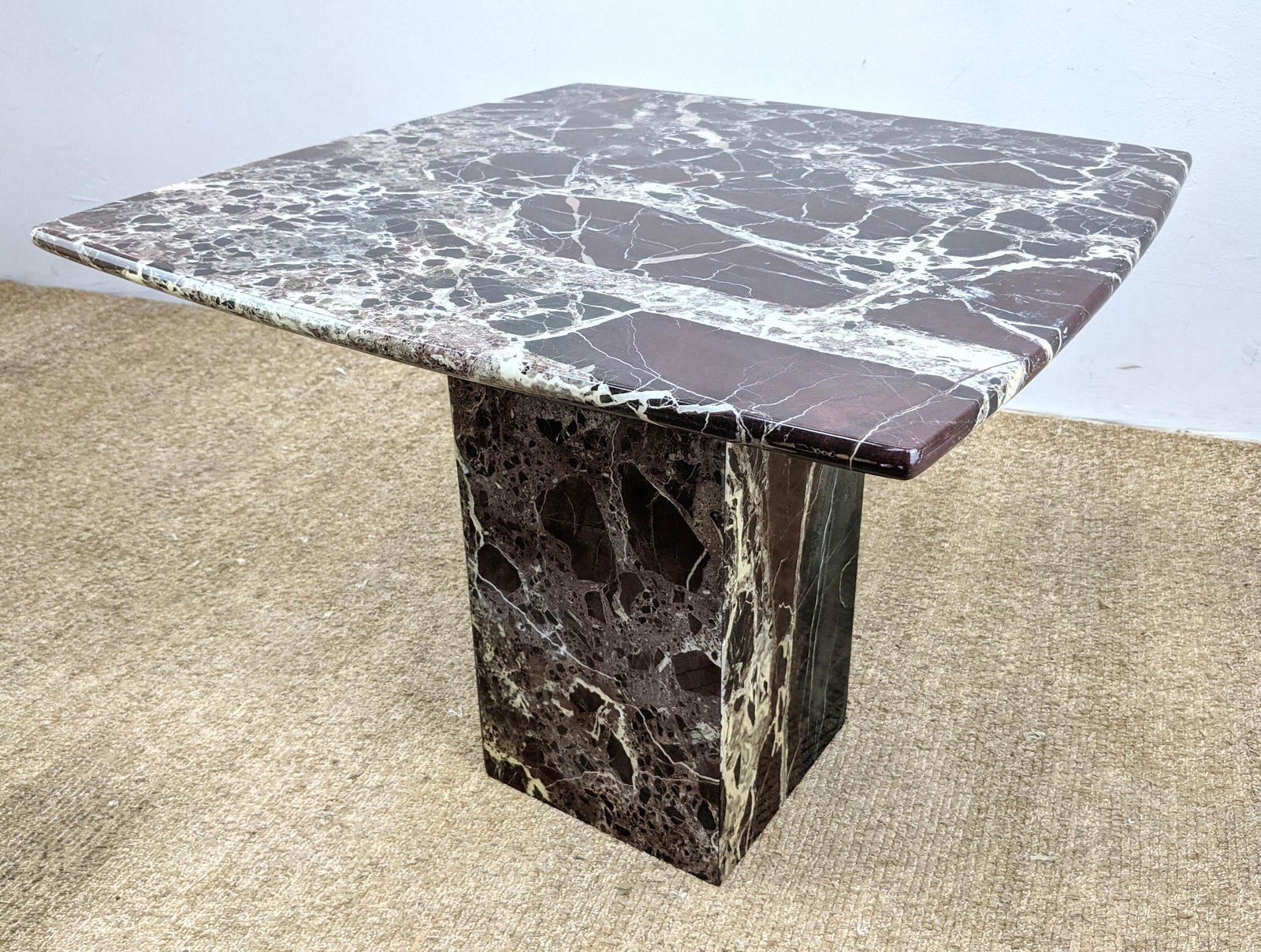 Modern Marble Side End Table. Marble pedestal base. (1 of 11)