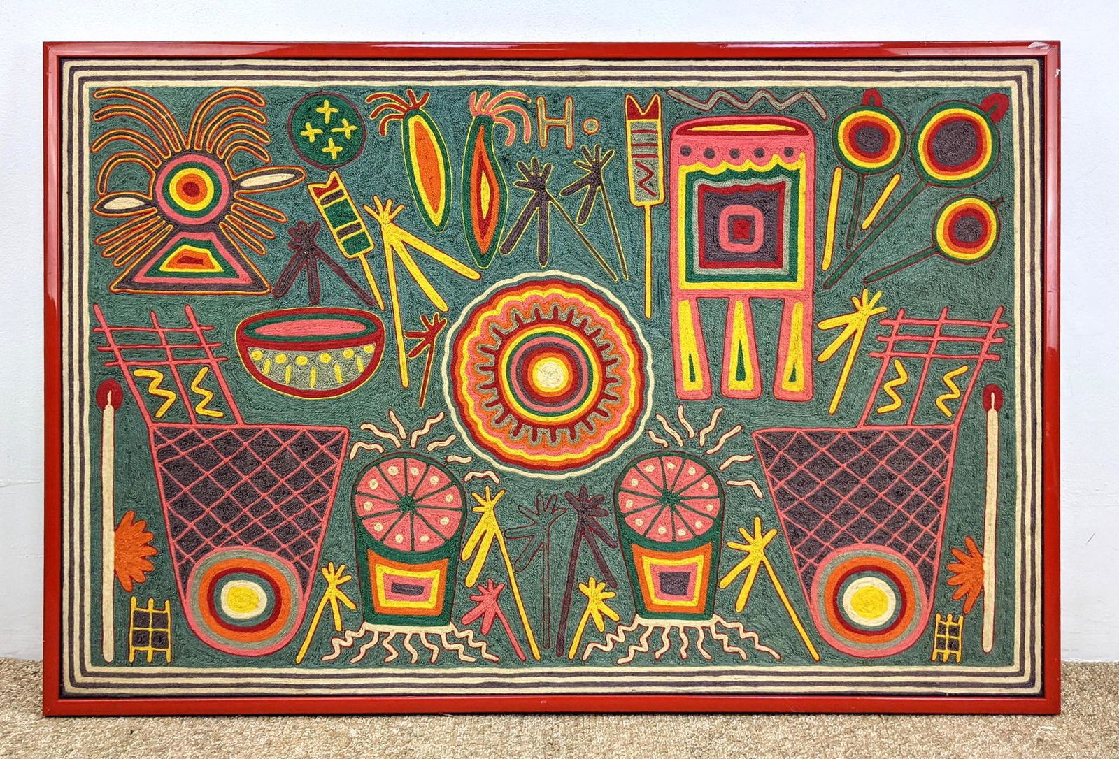 Mexican Handmade Wool Textile Folk Art. "Feast of the P (1 of 14)