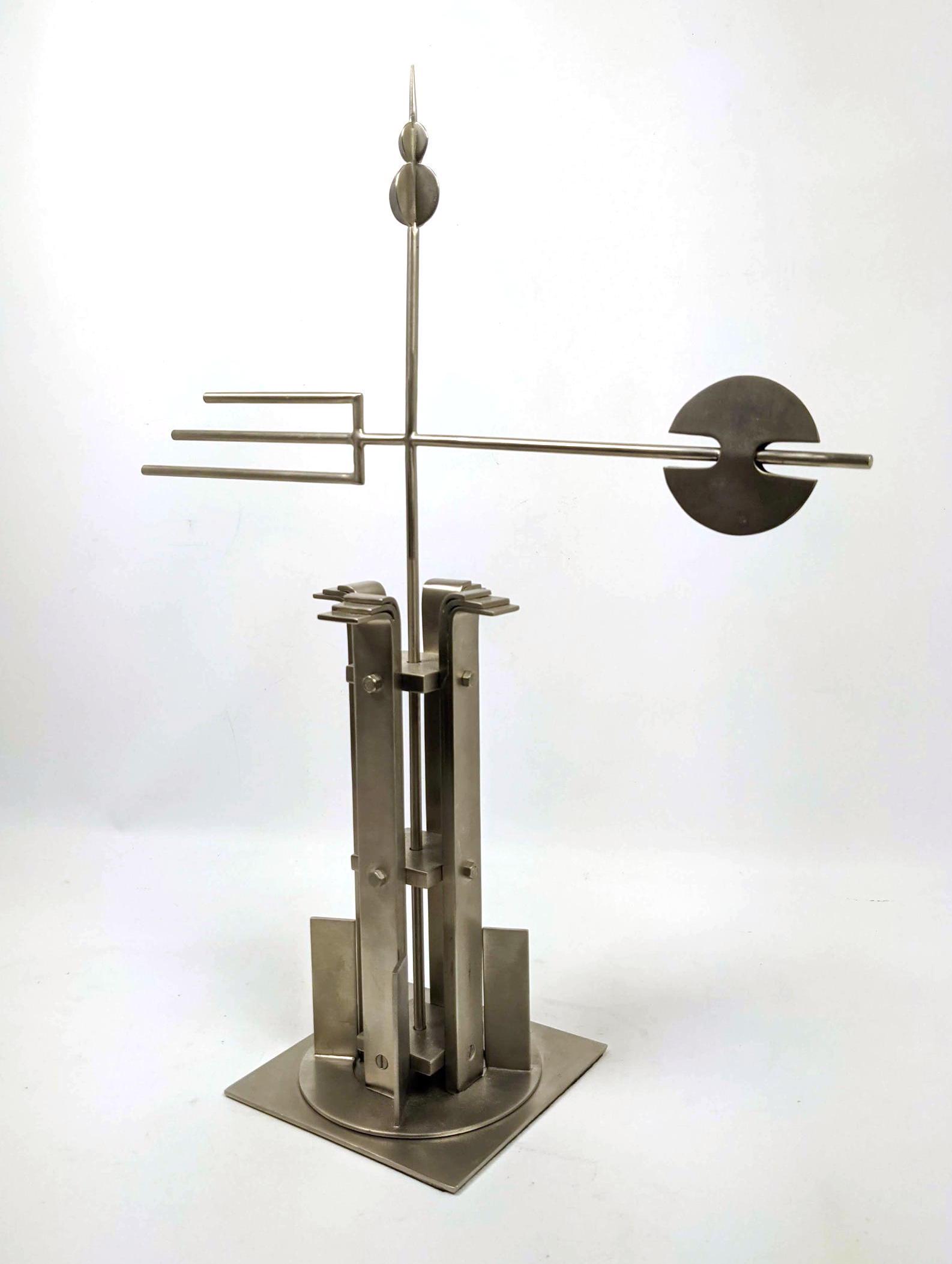 Stainless Steel Modernist Abstract Sculpture. Weatherva (1 of 10)