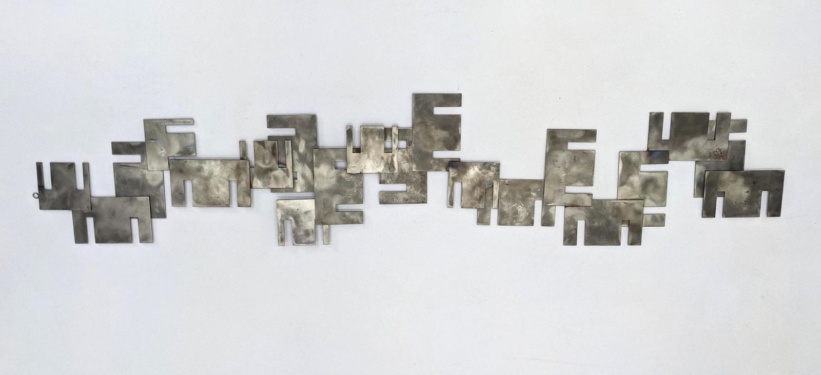Brutalist welded Steel Wall Sculpture. Welded panels. (1 of 11)