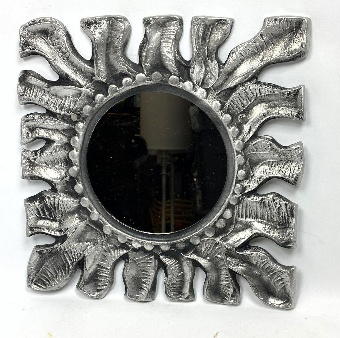 DON DRUMM STUDIOS Metal  Wall Mirror. Modernist Sun Bur (1 of 7)