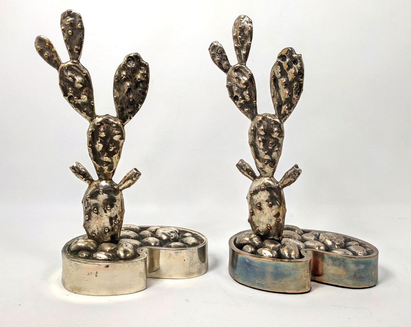 Pr Metal Cactus Figural Sculptures. Metal sculptures re (1 of 13)
